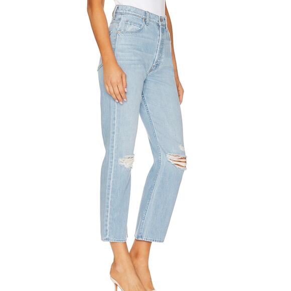 Mother Busted Knee Straight Jeans SIZE 24 The Tippy Top Sweet Tooth Rigid Denim - Picture 9 of 10